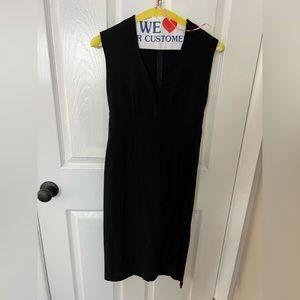 Paper Crown Size 4. Black midi dress. Scoop neck.